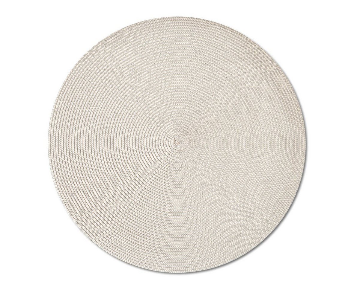 Zeller Present Platzset Twist, (1-St), Kunststoff, creme, Ø38 cm (1 Stück) von Zeller Present