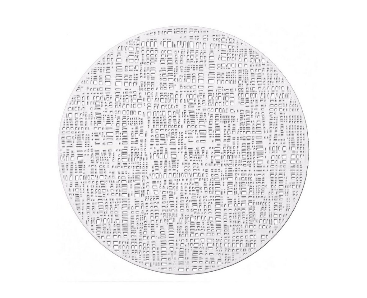 Zeller Present Platzset Scribble, (1-St), Kunststoff, weiß, Ø38 cm (1 Stück) von Zeller Present