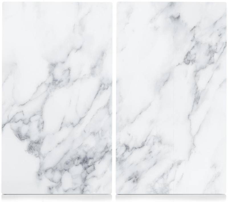 Zeller Present Schneide- und Abdeckplatte Marmor, (Set, 2 tlg), Hitzebeständig bis 220/240°C von Zeller Present