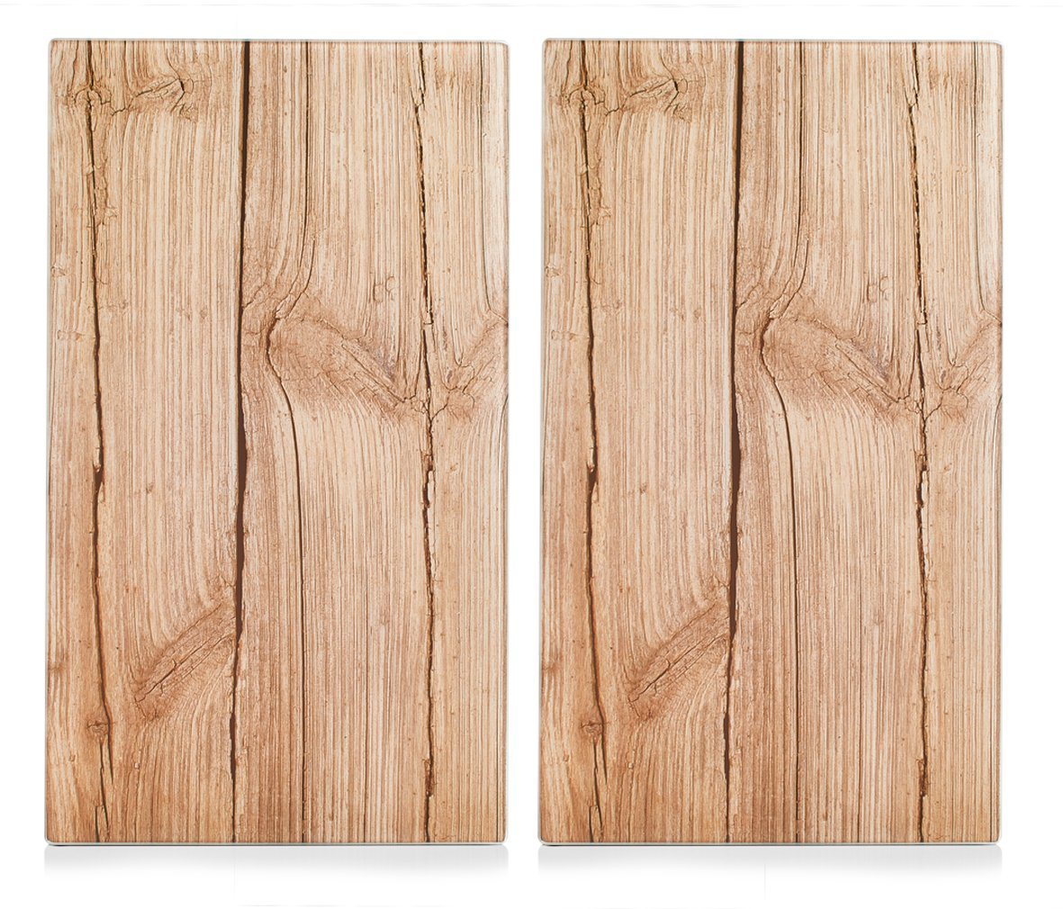 Zeller Present Schneide- und Abdeckplatte Wood, ESG-Sicherheitsglas, (Set, 2 tlg), Elastikfüßen von Zeller Present