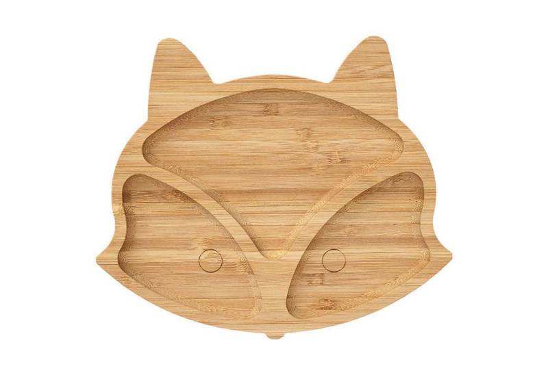 Zeller Present Teller LILLI, Snackteller, Bambus, B 19,5 cm, T 23 cm, (1 St), 3 getrennte Ablagen, Fuchs von Zeller Present