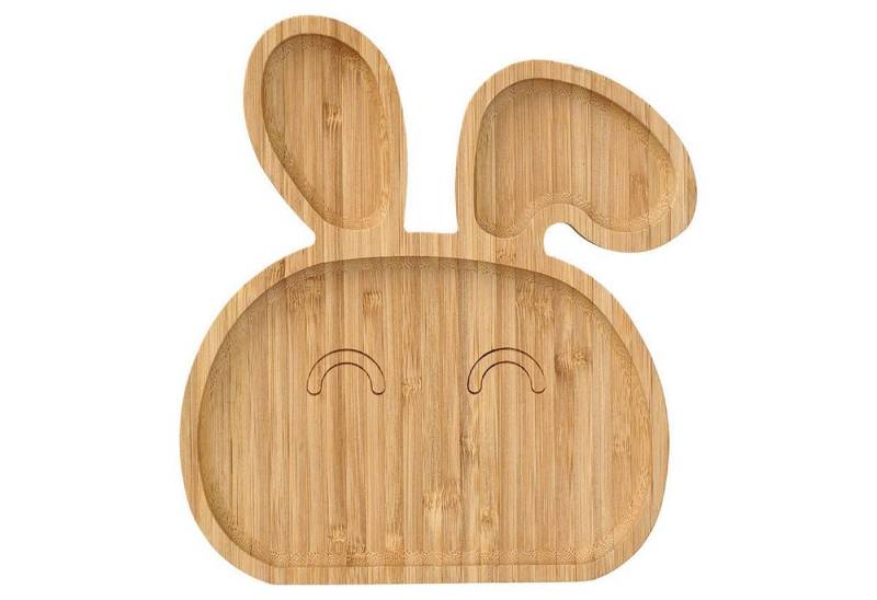 Zeller Present Teller LILLI, Snackteller, Bambus, B 21,5, T 23,5 cm, (1 St), 3 getrennte Ablagen von Zeller Present