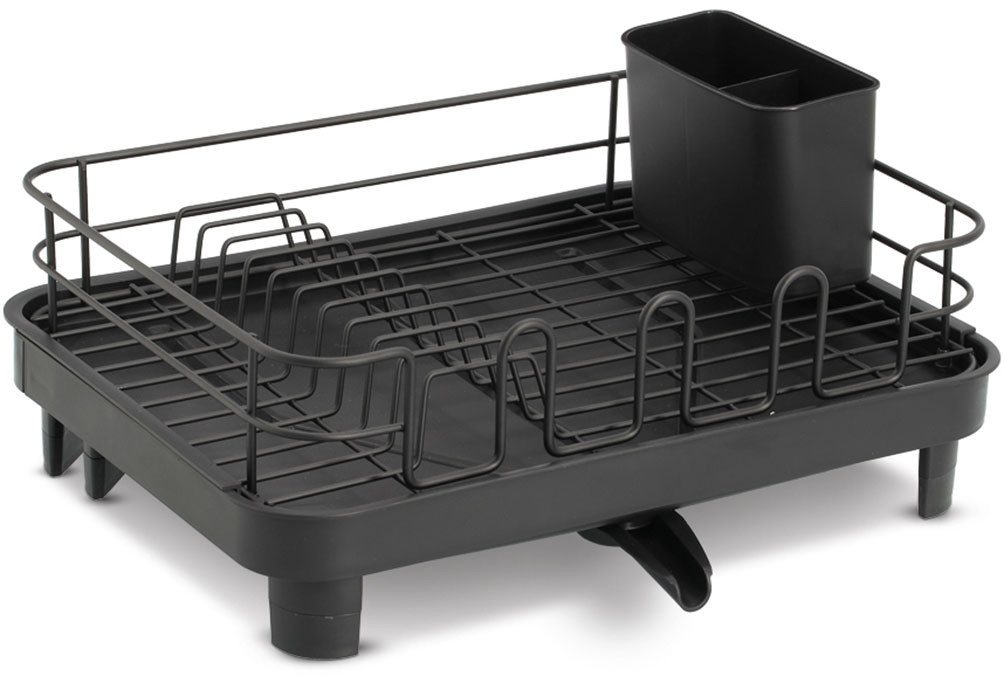 Zeller Present Trockenständer Geschirrabtropfständer, Kunststoff/Metall, schwarz, Trockenständer, integriertes Ablaufsieb von Zeller Present