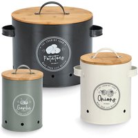 Zeller Present Vorratsdose "Retro" Set, 3 Stk. tlg. von Zeller Present