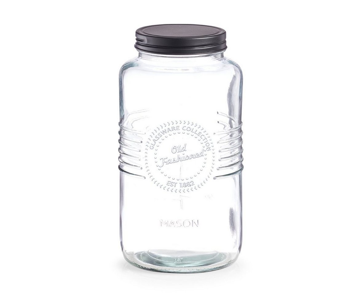Zeller Present Vorratsglas Vorratsglas "Old fashioned, Glas/Metall, 2000 ml, schwarz, Glas/Metall, Ø12 x 23 cm Zeller Present Vorratsglas Vorratsglas "Old fashioned, Glas/Metall, 2000 ml, schwarz, Glas/Metall, Ø12 x 23 cm von Zeller Present