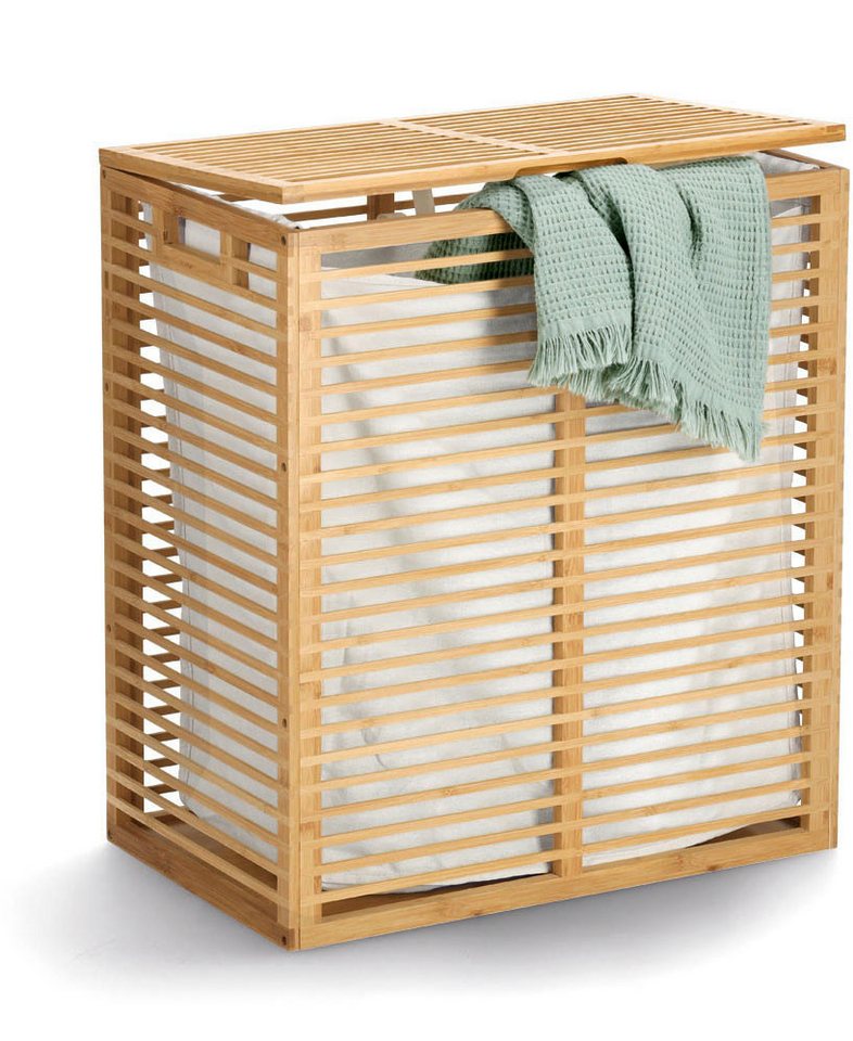 Zeller Present Wäschekorb, hochwertig aus Bambus von Zeller Present