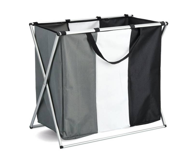 Zeller Present Wäschesortierer, 3 Fächer, Polyester/Aluminium von Zeller Present