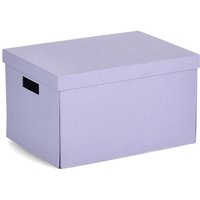 Aufbewahrungsbox mit Deckel, recycelter Karton, 25 x 35 x 20 cm von Zeller