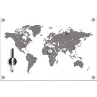 Magnettafel World + 3 Magnete, 60 x 40 cm, weiß Zeller von Zeller
