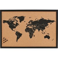 ZELLER Pinboard, World - braun von Zeller