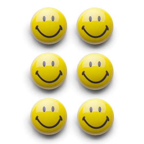 Zeller 11204 Magnet-Set 6-teilig, "Smiley", Kunststoff ø 3 cm von ZELLER PRESENT SCHÖNER LEBEN. PRAKTISCH WOHNEN.