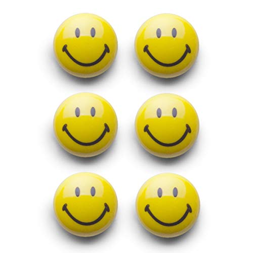 Zeller 11204 Magnet-Set 6-teilig, Smiley", Kunststoff ø 3 cm von ZELLER PRESENT SCHÖNER LEBEN. PRAKTISCH WOHNEN.