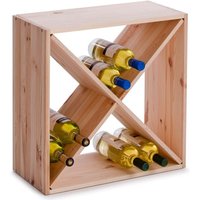 Zeller 13170 Weinregal, Naturholz, Kreuz 52x25x52 von Zeller