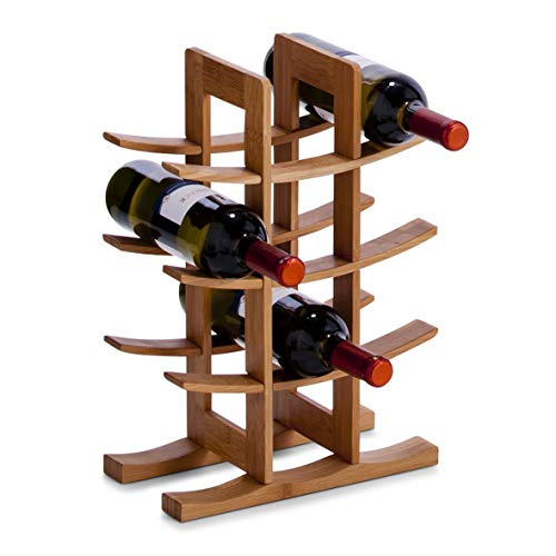 Zeller 13580 Weinregal Bambus, für 12 Weinflaschen, 29 x 16 x 42 cm, natur, 1 - pack von ZELLER PRESENT SCHÖNER LEBEN. PRAKTISCH WOHNEN.