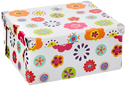Zeller 17852 Aufbewahrungsbox, Kids, Pappe, ca. 31 x 26 x 14 cm, Blumen - Mehrfarbig Zeller 17852 Aufbewahrungsbox, Kids, Pappe, ca. 31 x 26 x 14 cm, Blumen - Mehrfarbig von ZELLER PRESENT SCHÖNER LEBEN. PRAKTISCH WOHNEN.
