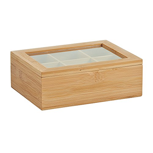 Zeller Teebeutelbox, Bamboo, ca. 21 x 16 x 7,5 cm von ZELLER PRESENT SCHÖNER LEBEN. PRAKTISCH WOHNEN.