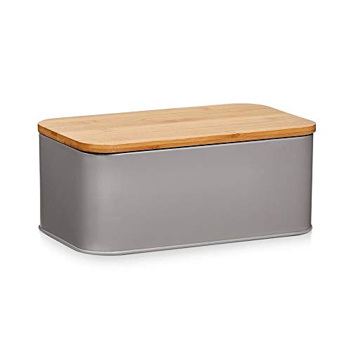 Zeller 25371 Brotkasten m. Bamboo Deckel, Metall, matt taupe Zeller 25371 Brotkasten m. Bamboo Deckel, Metall, matt taupe von Zeller