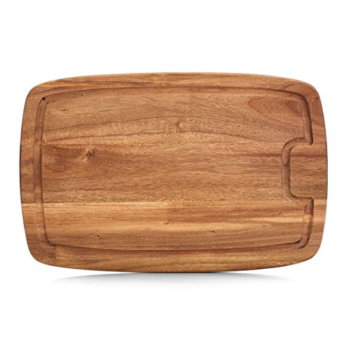 Zeller 25556 Schneidebrett mit Saftrille, Akazie Holz 40 x 26 x 1.5 cm, Natur Zeller 25556 Schneidebrett mit Saftrille, Akazie Holz 40 x 26 x 1.5 cm, Natur von ZELLER PRESENT SCHÖNER LEBEN. PRAKTISCH WOHNEN.