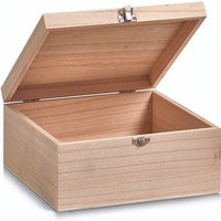 Zeller - Aufbewahrungsbox aus Holz, 23 x 23 x 11 cm von Zeller