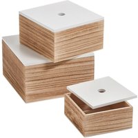 Zeller Aufbewahrungsboxen-Set natur Holz von Zeller