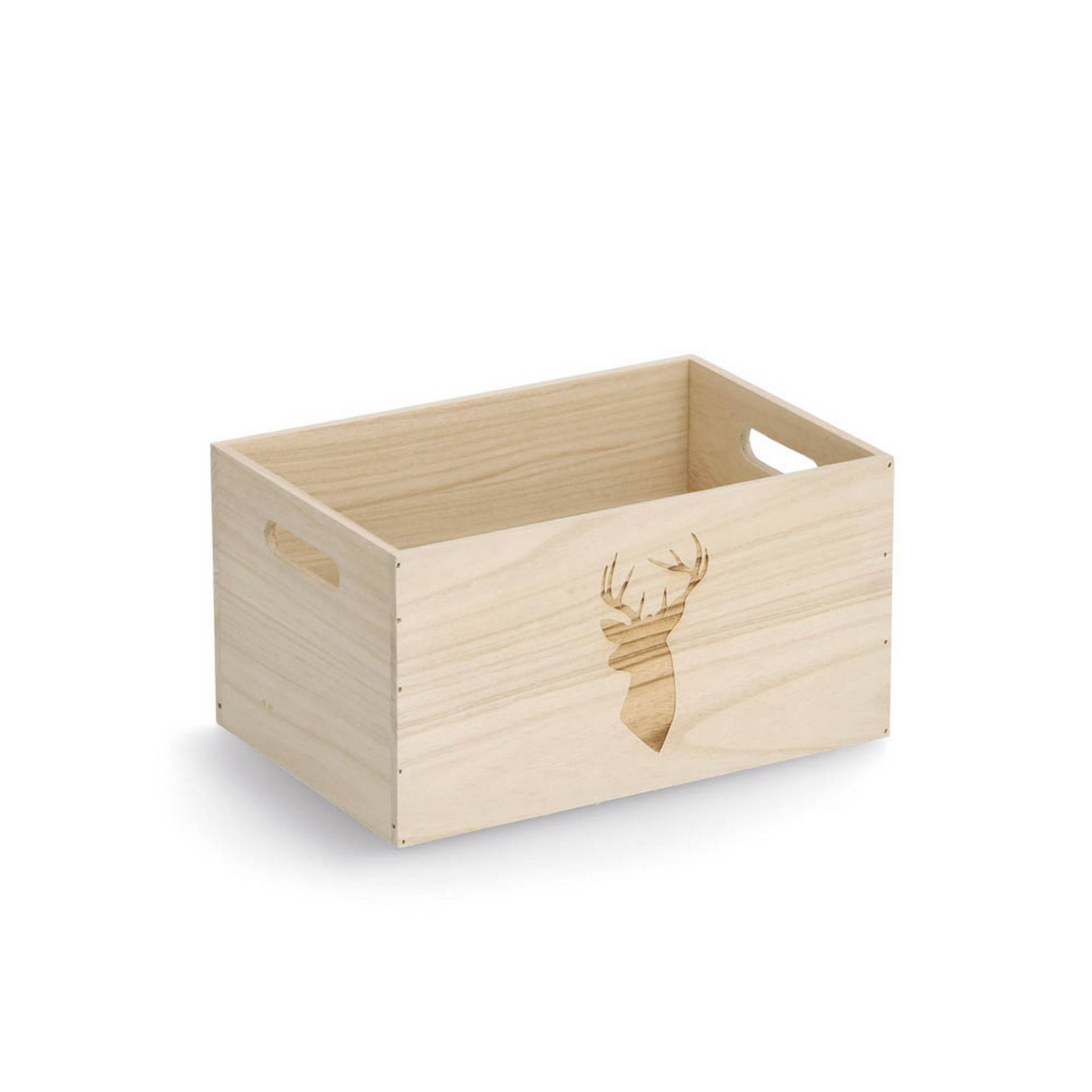 Zeller Aufbewahrungskiste 'Hirsch' Paulownia-Holz naturfarben 30 x 16 x 20 cm Zeller Aufbewahrungskiste 'Hirsch' Paulownia-Holz naturfarben 30 x 16 x 20 cm von Zeller
