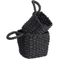 Zeller Aufbewahrungskorb-Set schwarz Papiergeflecht Zeller Aufbewahrungskorb-Set schwarz Papiergeflecht von Zeller