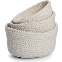 Baumwollkörbe in verschiedenen Größen, 3er-Set von Zeller