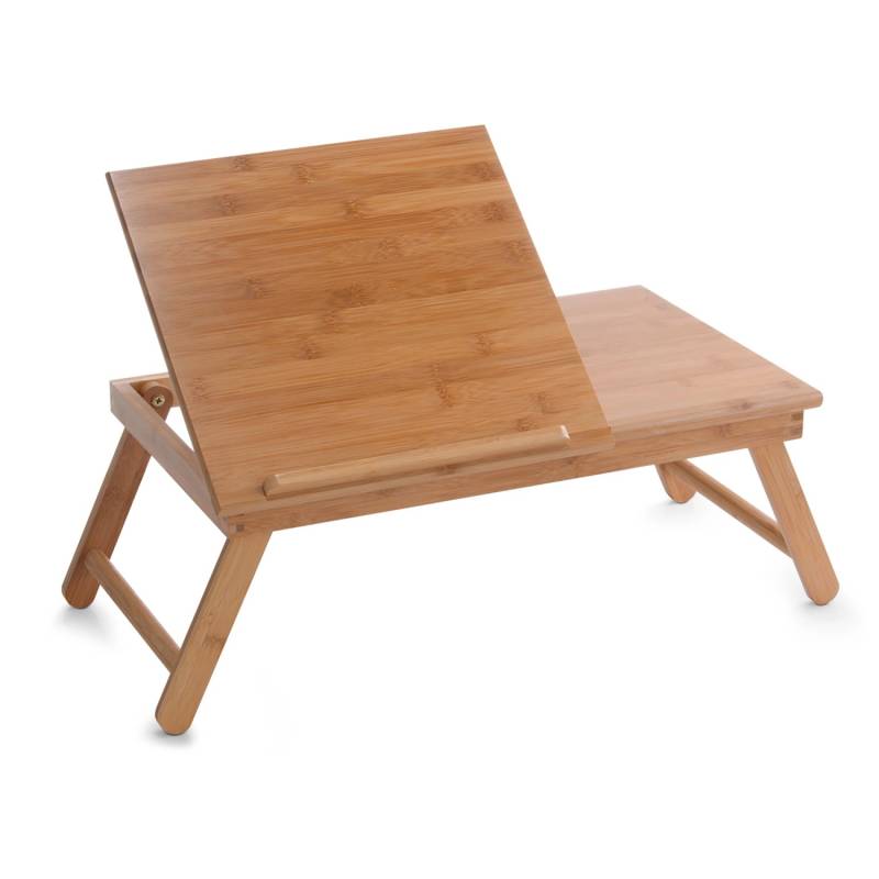 Zeller Betttablett Bambus mit Leseklappe 21,5 cm x 33 cm x 55 cm Natur von Zeller
