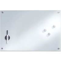 Zeller Glas-Magnettafeln Glas-Memoboard weiß 60x40cm 60,0 x 40,0 cm bruchfestes Glas, Rückseite Metall weiß von Zeller