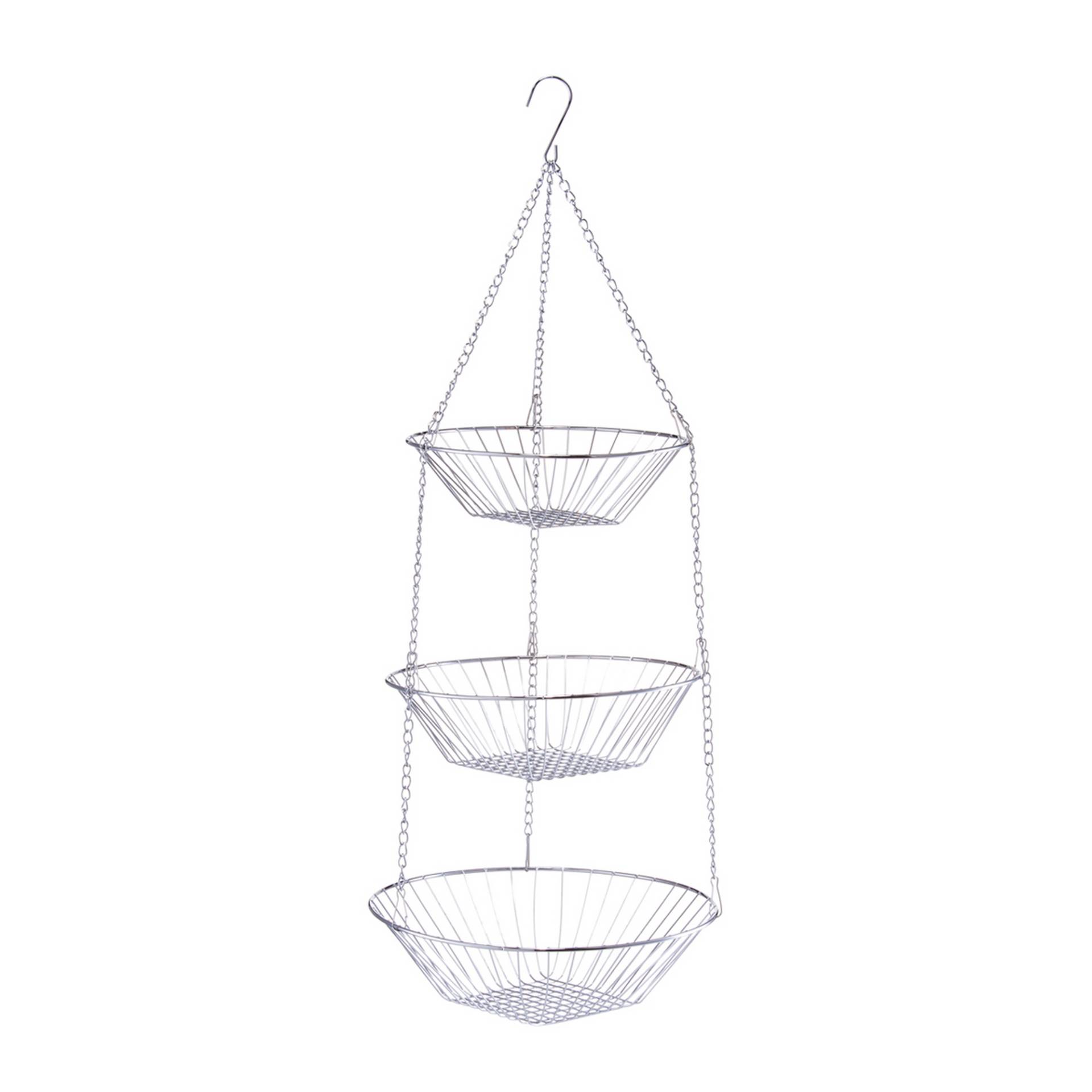 Zeller Hängekorb silberfarben Ø 25,5 x 72 x 25,5 cm Zeller Hängekorb silberfarben Ø 25,5 x 72 x 25,5 cm von Zeller