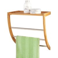 Handtuchhalter + Badablage, 2 in 1, Verbindung von Bambus und Stahl Zeller von Zeller