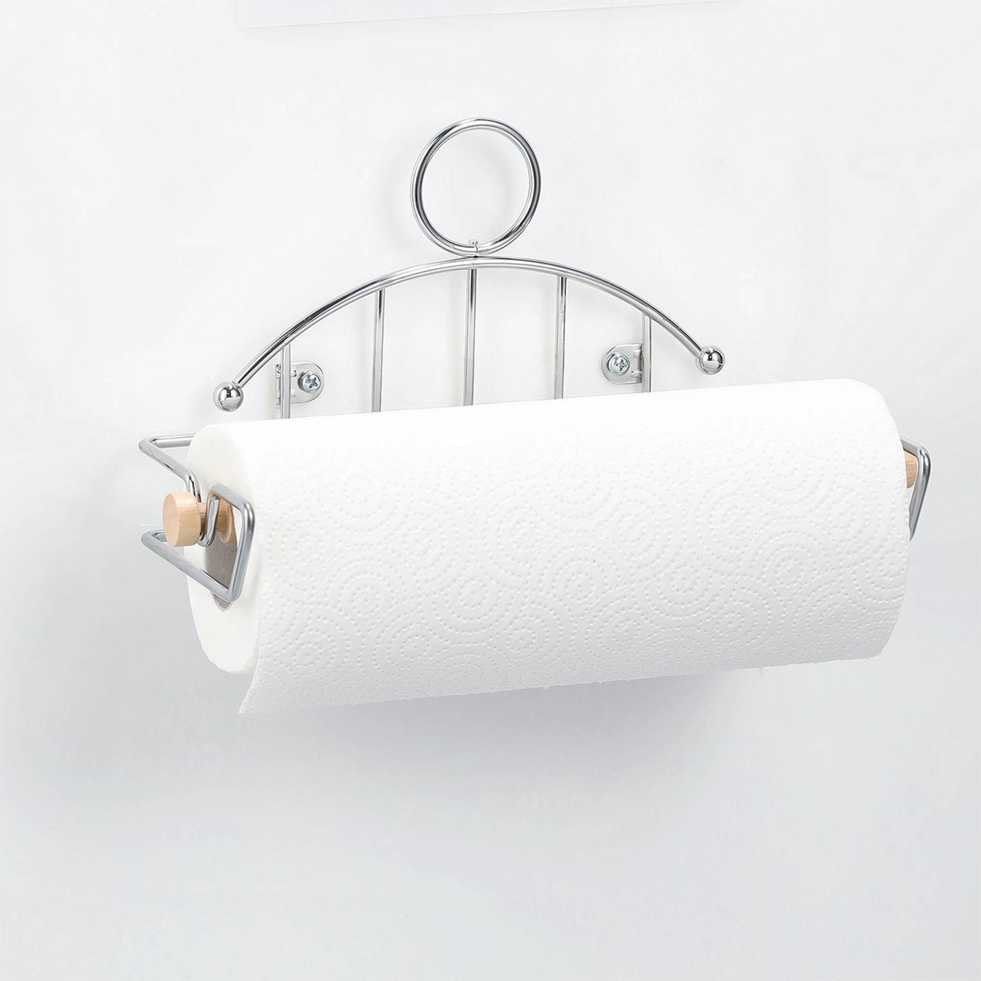 Zeller Küchenrollenhalter silberfarben 30 x 16 x 13 cm Zeller Küchenrollenhalter silberfarben 30 x 16 x 13 cm von Zeller