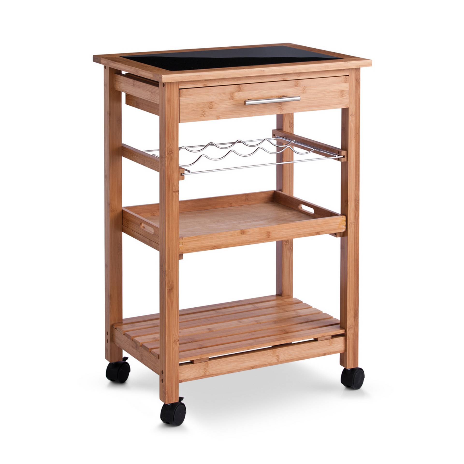 Zeller Küchenrollwagen naturfarben 58 x 85 x 40 cm von Zeller