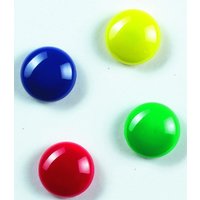 Zeller Magnete Ø 2,0 x 0,9 je 3x rot, blau, gelb, grün von Zeller