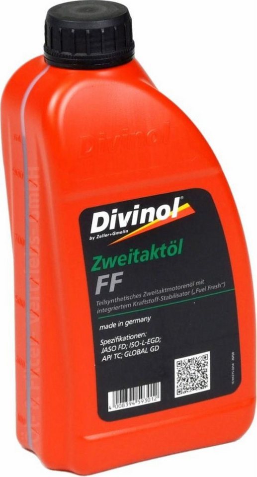Zeller Multifunktionsöl Divinol 26150 Zweitaktöl FF 1x1 Liter normale Flasche 2-Taktöl teilsyn, 1000 ml Zeller Multifunktionsöl Divinol 26150 Zweitaktöl FF 1x1 Liter normale Flasche 2-Taktöl teilsyn, 1000 ml von Zeller