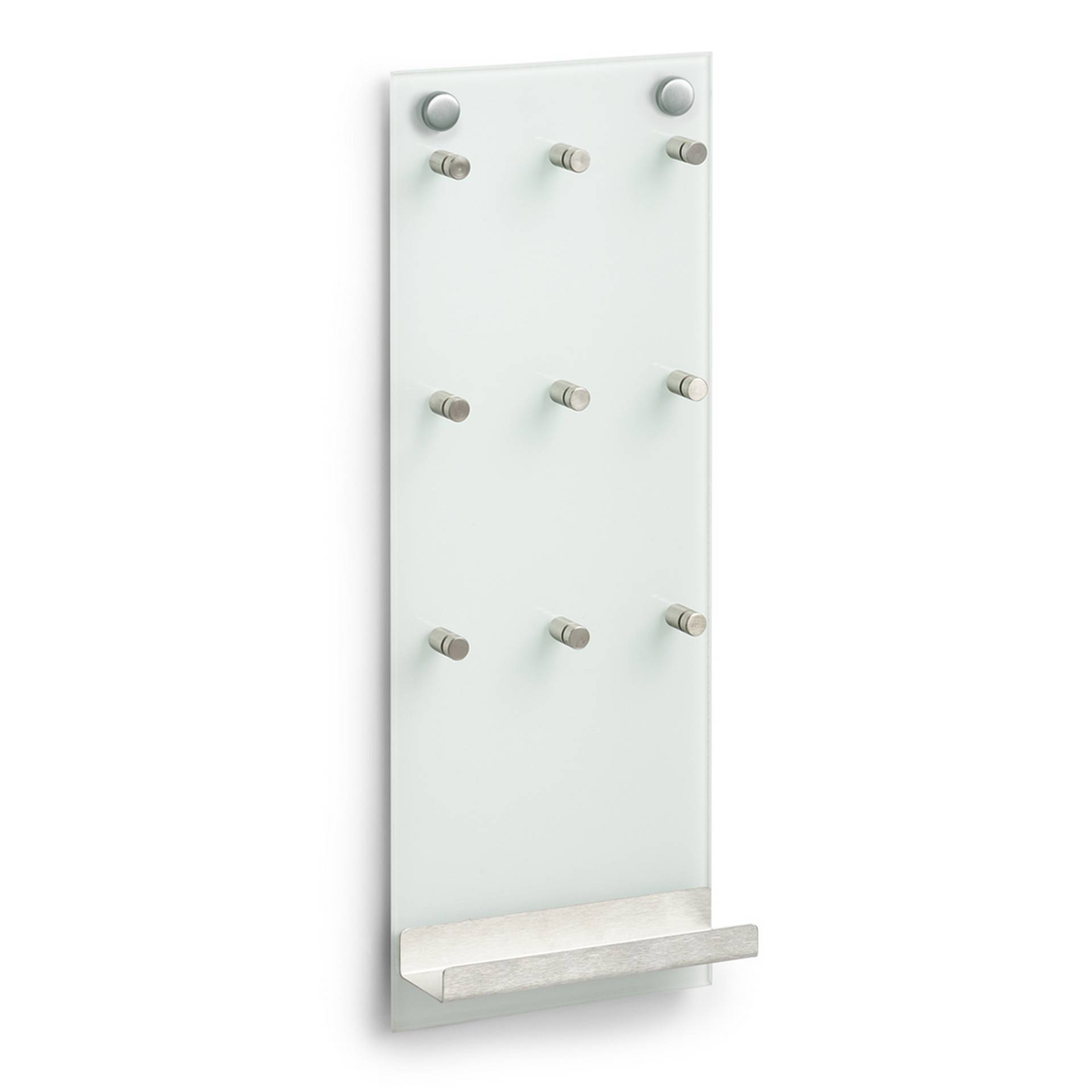 Zeller Schlüsselboard Glas/Edelstahl 15 x 40 x 5,5 cm von Zeller