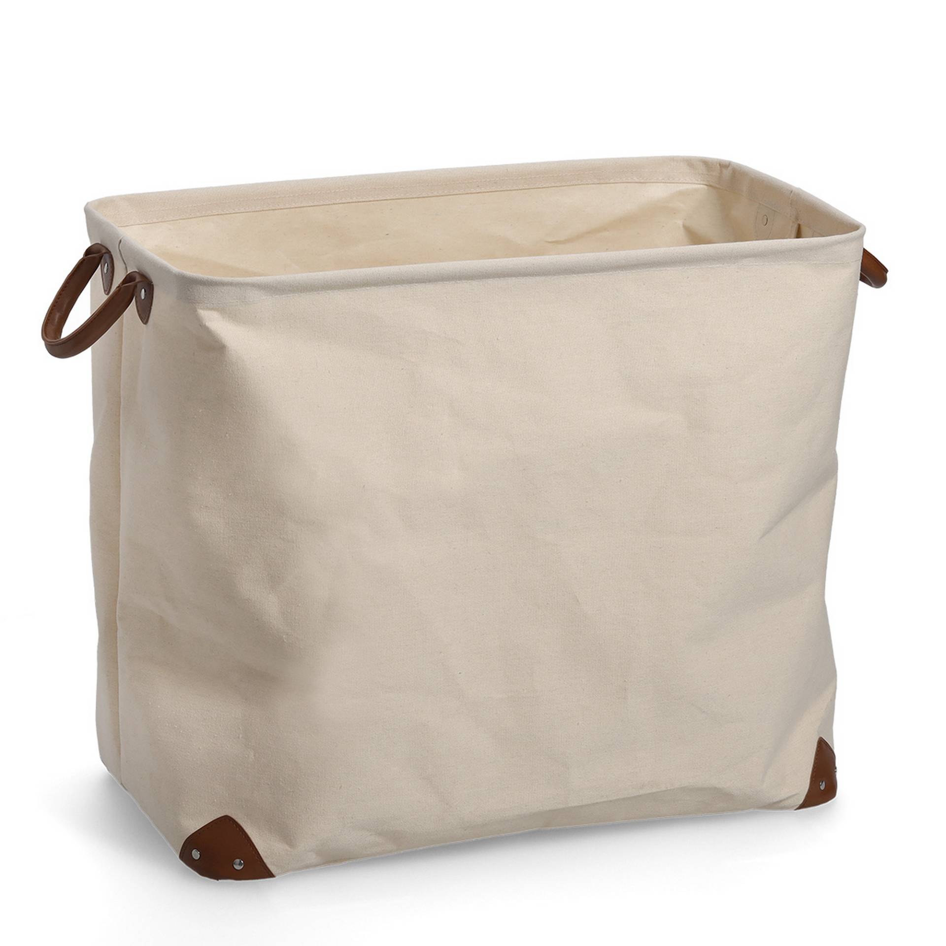 Zeller Wäschesammler beige, cognacfarben 33 x 48 x 56 cm Zeller Wäschesammler beige, cognacfarben 33 x 48 x 56 cm von Zeller