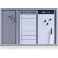 0 Zeller Whiteboard-Pinnwand 60,0 x 40,0 cm Kork/Whiteboard grau/weiß von Zeller