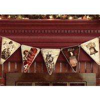 Americana Wimpelkette Vintage 4. Juli Dekor von ZellnerPrimitives