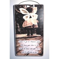 Heaven's Gate Gedicht Holzschild - Zellner Primitives 15x8 von ZellnerPrimitives