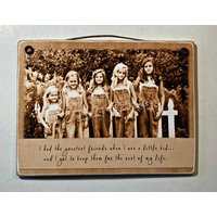 Personalisierte Fotoplakette Mit Individuellem Zitat Einzigartiges Holzbildgeschenk von ZellnerPrimitives