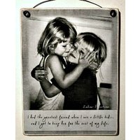 Schwester Geschenk Kindheit Freunde Foto Plaque, Sentimental Zitat von ZellnerPrimitives
