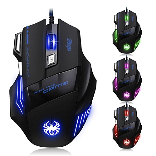 Zelotes Gaming Maus,7200DPI 7 Tasten LED Optische Wired Gamer Maus,Ergonomische Maus für PC/MAC Zelotes Gaming Maus,7200DPI 7 Tasten LED Optische Wired Gamer Maus,Ergonomische Maus für PC/MAC von zelotes