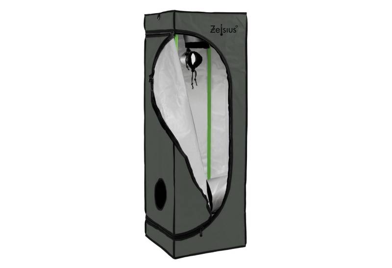 Zelsius Gewächshaus Grow Tent 80 x 80 x 180 cm grau/schwarz Pflanzenzucht Indoor von Zelsius