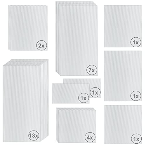 Zelsius Hohlkammerstegplatten Set 31-teilig | 4 mm Gewächshausplatte | Ersatzplatten für Gewächshaus, Garten Treibhaus von Zelsius