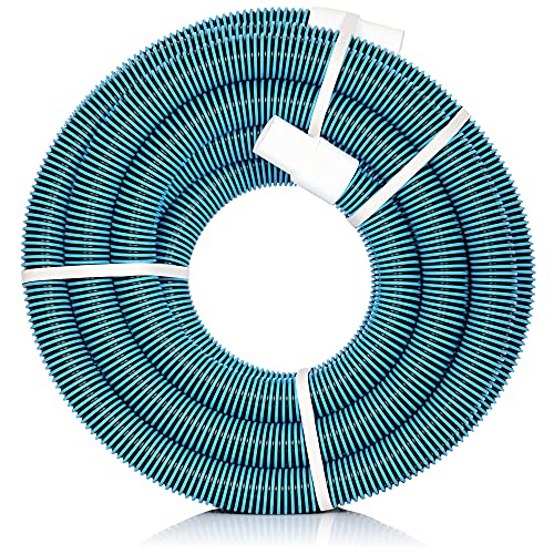 Zelsius Poolschlauch mit Schlauchtüllen für Sandfilteranlage | blau | 8 m, 38 mm Durchmesser | Schwimmbadschlauch, Solarschlauch, Filterschlauch für Pool Sandfilterpumpe | Poolzubehör von Zelsius