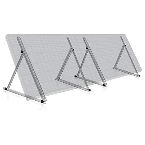 Zelsius Universal Solarmodul Halterung Set mit verstellbarem Winkel von 0 bis 90° | 104 x 3 x 3-104 cm | Panelhalterung, Aluminium Montageset für zwei Panele | Befestigungsset, Solarmodulbefestigung von Zelsius