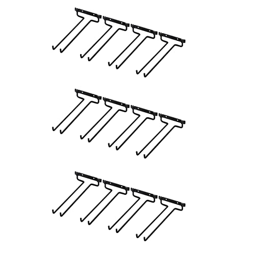 Zemily 12 Stück Weinglas-Regale, , Weinbecher, Display-Ständer für Schrank und Bar, schwarz, 30 cm von Zemily