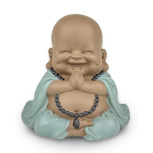 Zen'Light Große Statue Baby Buddha Lachender Prior - Charmante Glücksbringer - Atypische FengShui Dekoration - Zen-Ambiente - H 20.5 cm von Zen Light