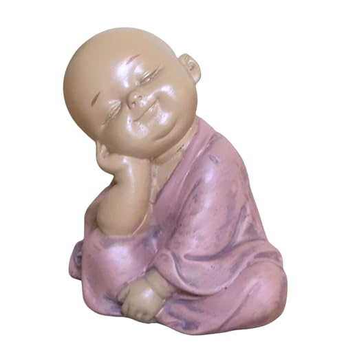 Zen Light SB5 Bouddha Figur, Harz, Beige und Altrosa, Baby Reflexion von Zen Light